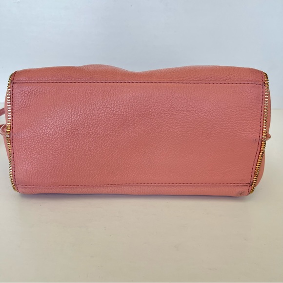 BOTKIER Soho Rossa Pebbled Leather Gold Signature Zip Small Shoulder Bag Tote - Picture 9 of 16